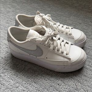 Nike White and Gray Casual Sneakers